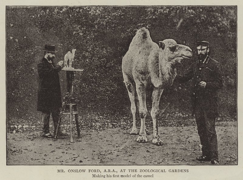 Mr. Onslow Ford, ARA, i Zoological Gardens af English Photographer