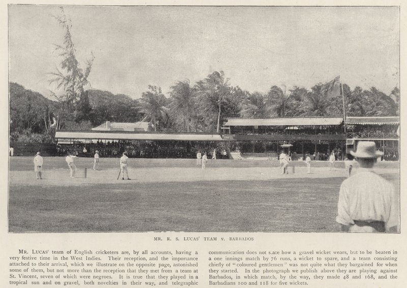 Mr RS Lucass Team vs Barbados, cricket af English Photographer