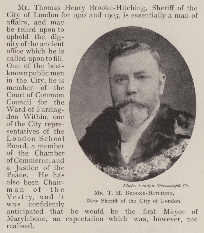 Hr. TH Brooke-Hitching, ny sherif i City of London af English Photographer