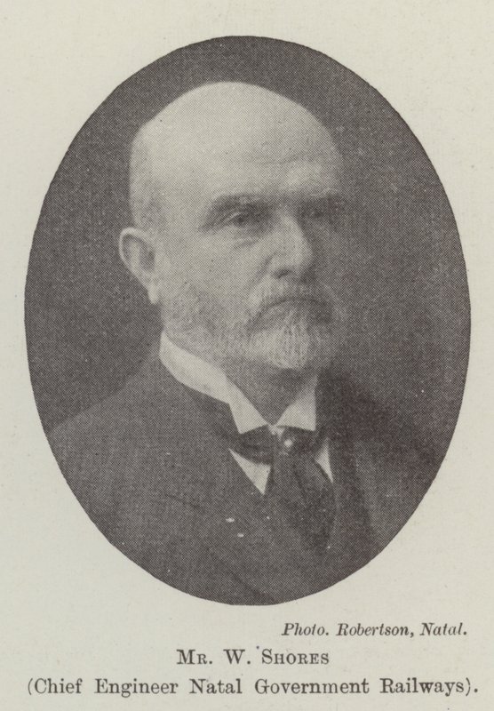 W Shores, Chief Engineer Natal Government Railways af English Photographer