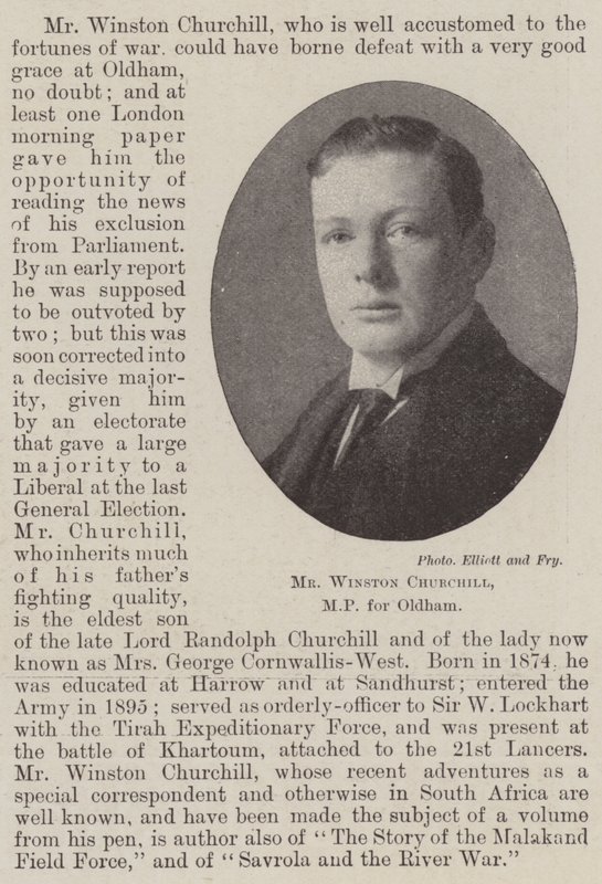 Winston Churchill, parlamentsmedlem for Oldham af English Photographer