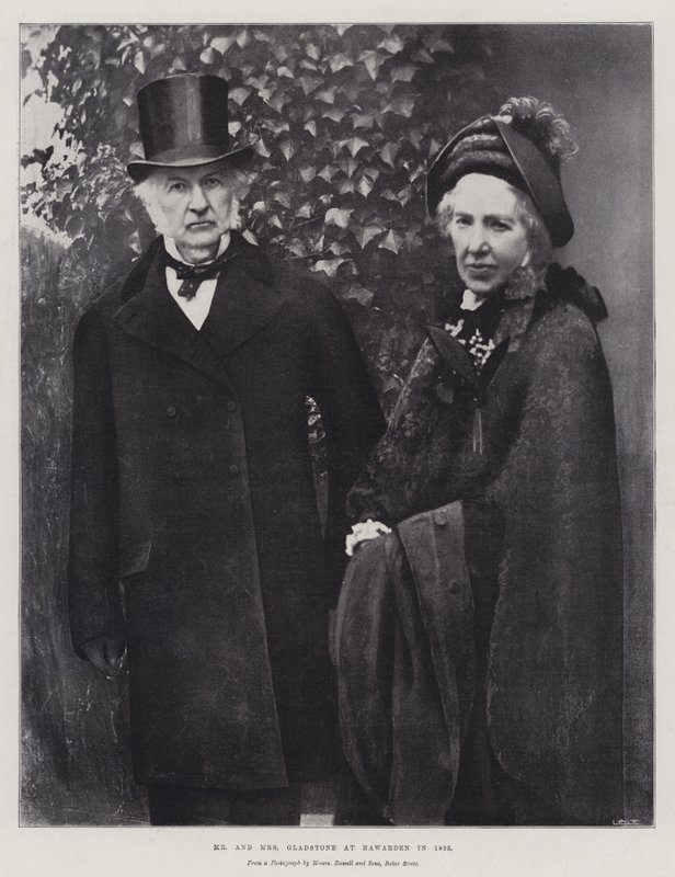 Hr og fru Gladstone i Hawarden i 1895 af English Photographer