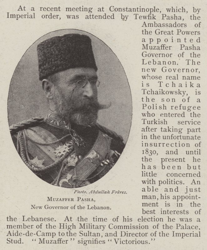 Muzaffer Pasha, ny guvernør i Libanon af English Photographer