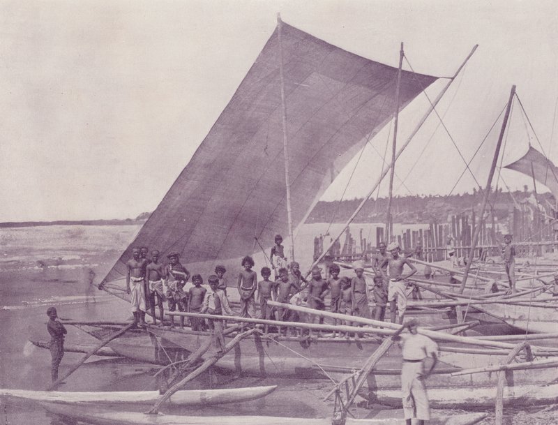 Indfødte fiskerbåde, Ceylon af English Photographer