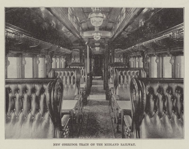 Nyt korridortog på Midland Railway af English Photographer