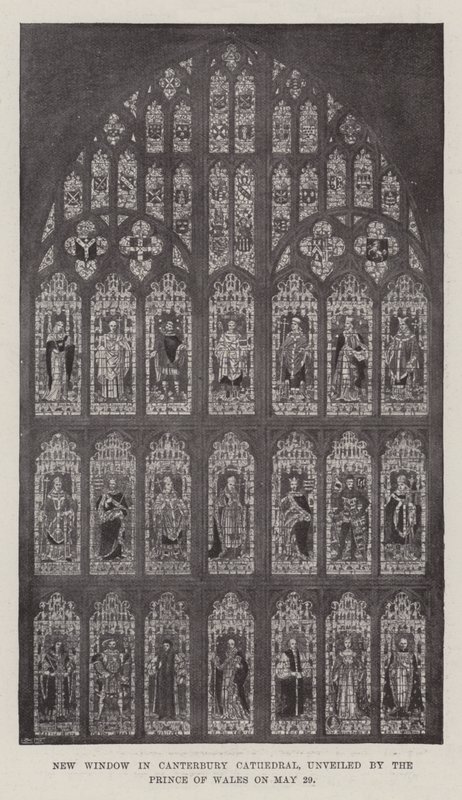Nyt vindue i Canterbury Cathedral, afsløret af prinsen af Wales den 29. maj af English Photographer
