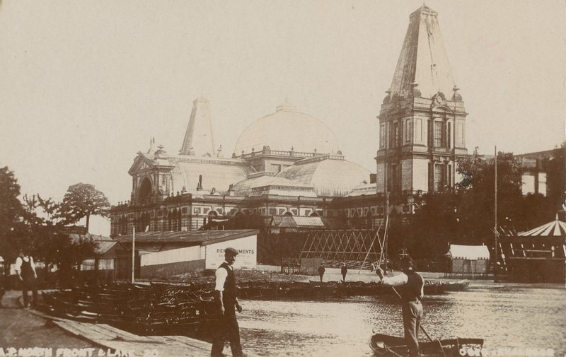 North Front og Lake, Alexandra Palace af English Photographer