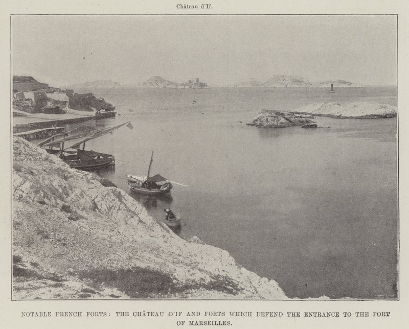 Bemærkelsesværdige franske forter, Chateau dIf og forter, der forsvarer indgangen til Marseilles havn af English Photographer