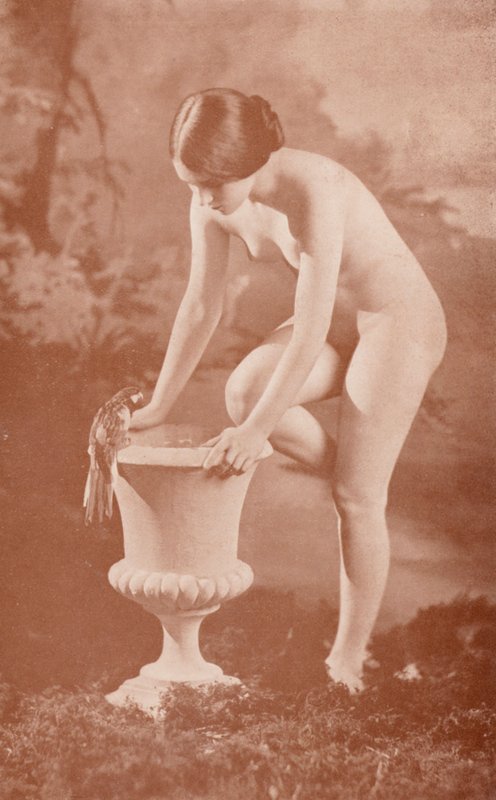 Nudistisk kunst: Hemmeligheder (s/h foto) af English Photographer