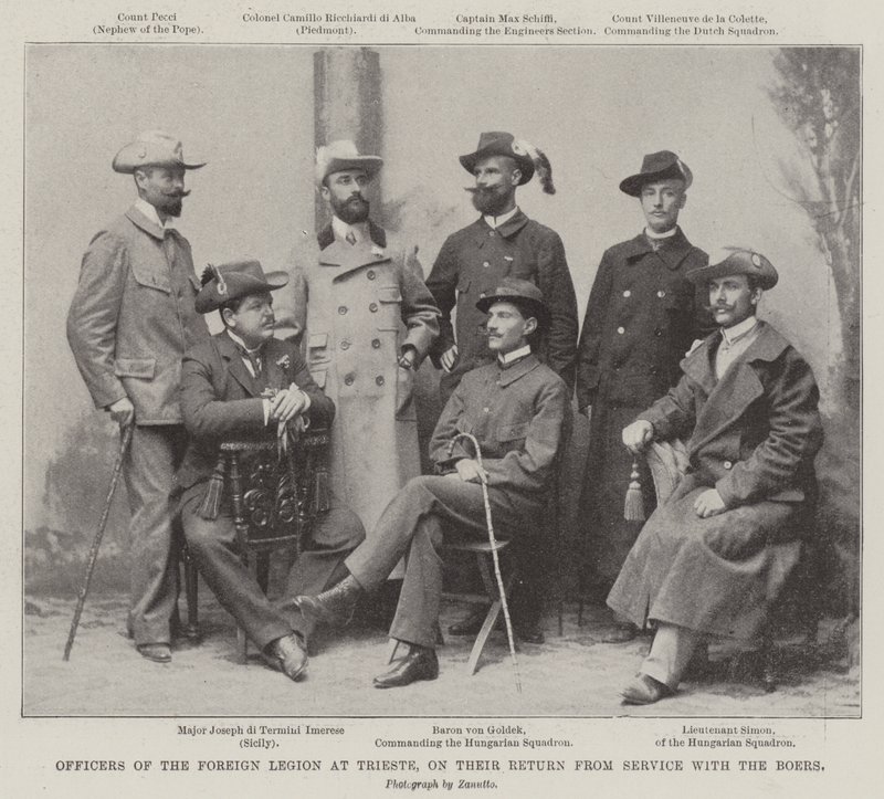 Officerer fra Fremmedlegionen i Trieste, ved deres Hjemkomst fra Tjeneste hos Boerne af English Photographer