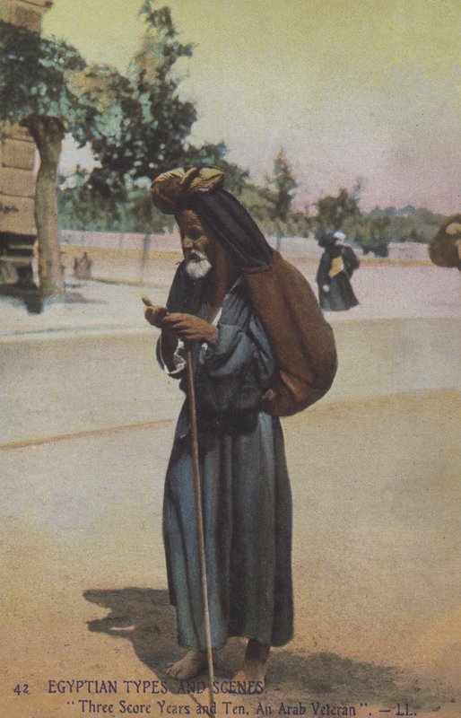Gammel arabisk mand, Egypten (farvefoto) af English Photographer