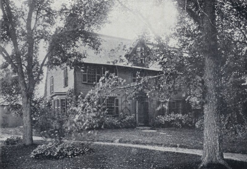 Old Manse, Salem, Massachusetts, Nathaniel Hawthornes hjem (s/h-billede) af English Photographer