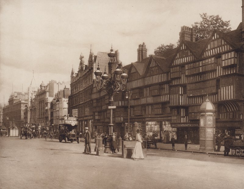 Gamle huse, Holborn, London (s/h-foto) af English Photographer