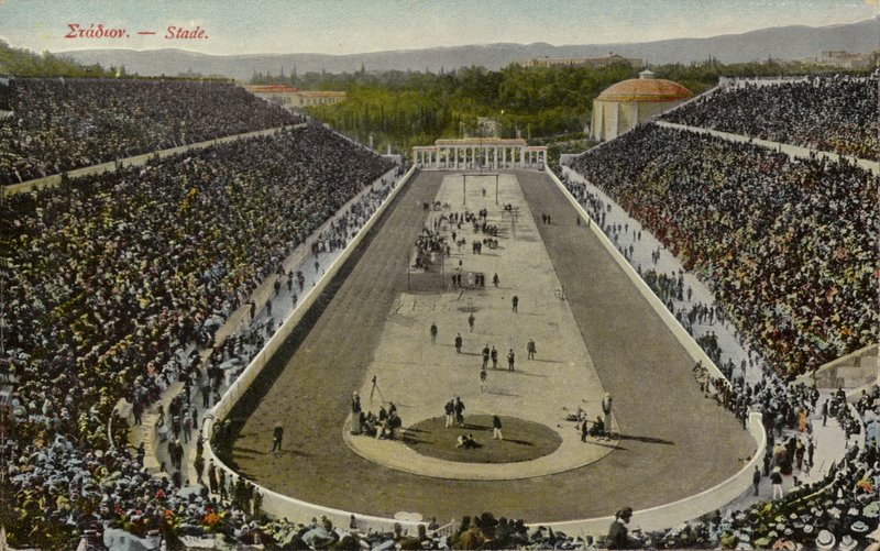 Olympiastadion, Athen, Grækenland (farvet foto) af English Photographer