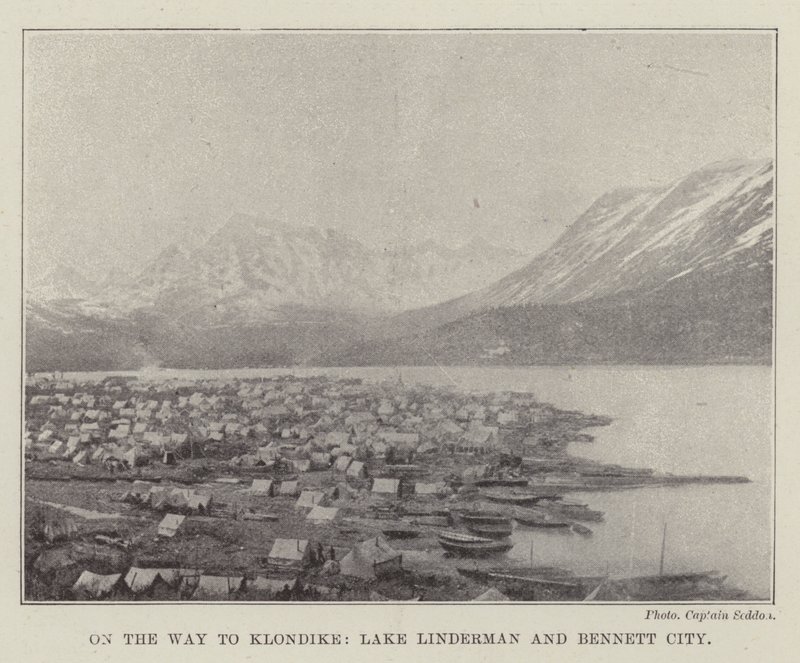 På vej til Klondike, Lake Linderman og Bennett City af English Photographer