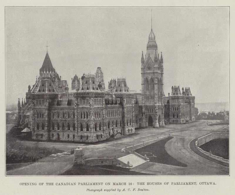 Åbning af det canadiske parlament den 16. marts, Houses of Parliament, Ottawa af English Photographer