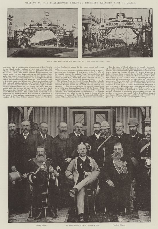 Åbning af Charlestown Railway, præsident Krugers besøg i Natal af English Photographer