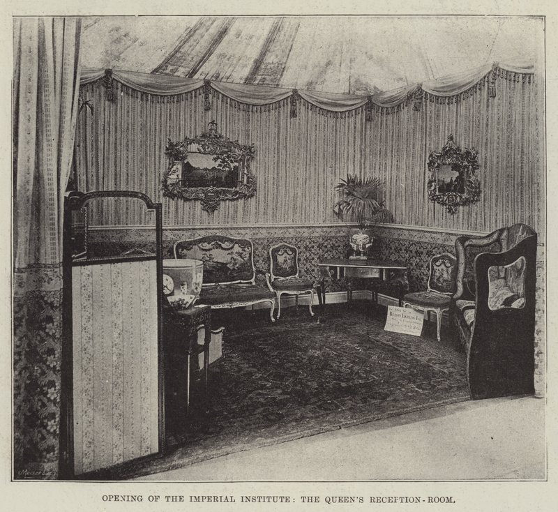 Åbning af Imperial Institute, Queens Reception-Room af English Photographer