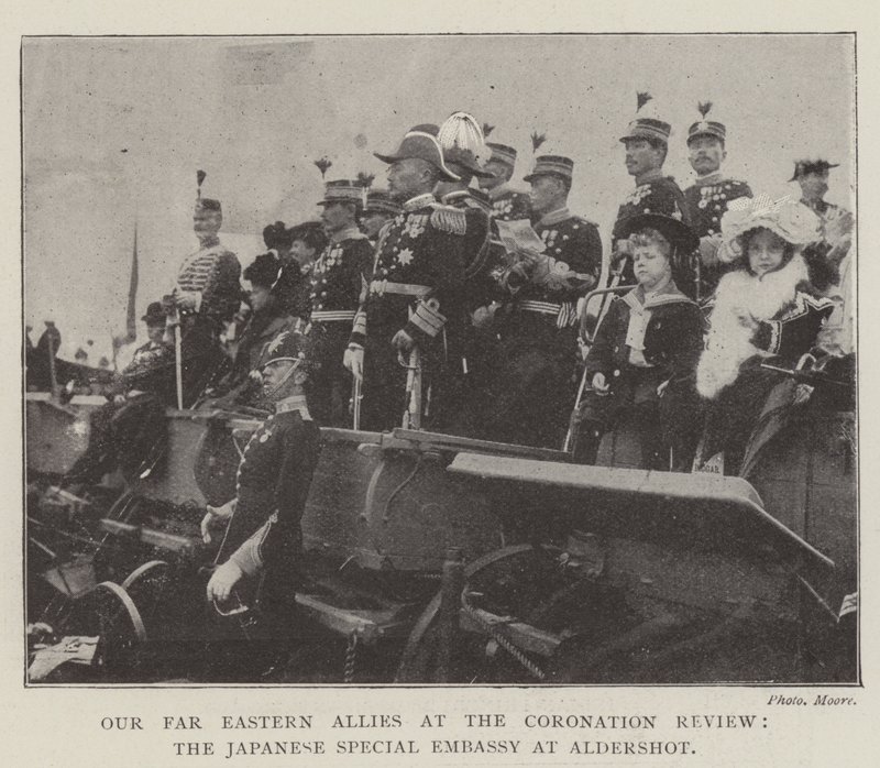 Vores fjernøstlige allierede ved Coronation Review, den japanske særlige ambassade i Aldershot af English Photographer