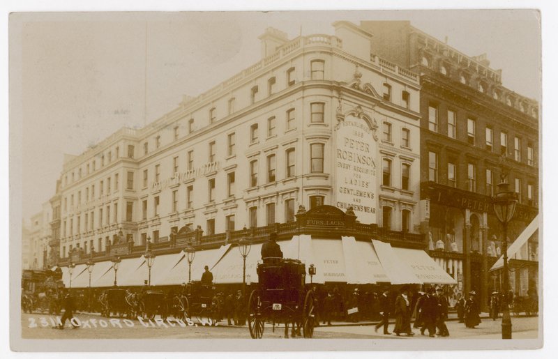 Oxford Circus, London, med Peter Robinson af English Photographer