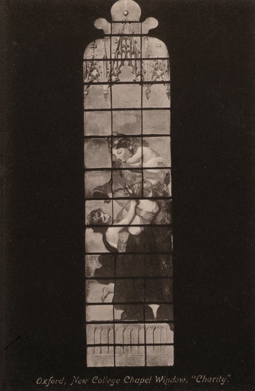 Oxford, New College Chapel Window, Charity (s/h-billede) af English Photographer