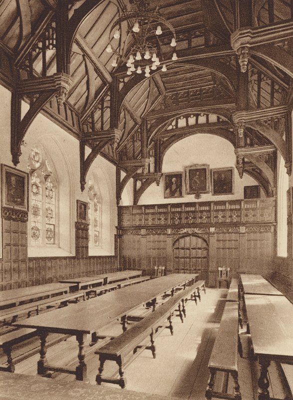 Oxford: Oriel College, The Hall (s/h foto) af English Photographer