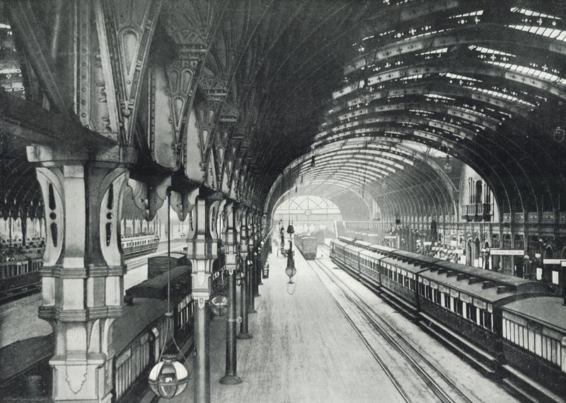 Paddington Station, General View of the Platforms (s/h foto) af English Photographer