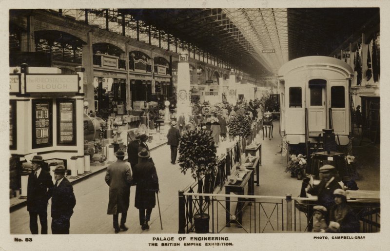 Palace of Engineering på British Empire Exhibition, afholdt i Wembley, Middlesex i 1924 og 1925 af English Photographer