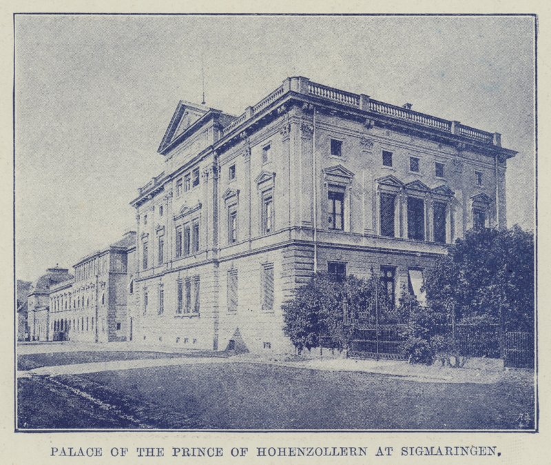 Prinsen af Hohenzollerns palads i Sigmaringen af English Photographer