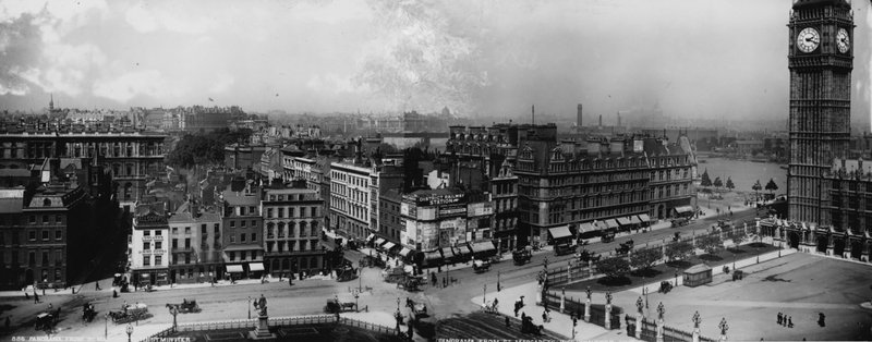 Panorama fra St Margarets, Westminster, London af English Photographer