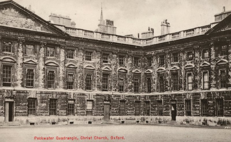 Peckwater Quadrangle, Christ Church, Oxford (s/h-billede) af English Photographer