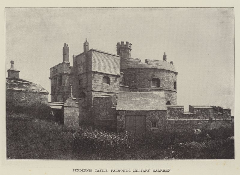 Pendennis Castle, Falmouth, Militær Garnison af English Photographer