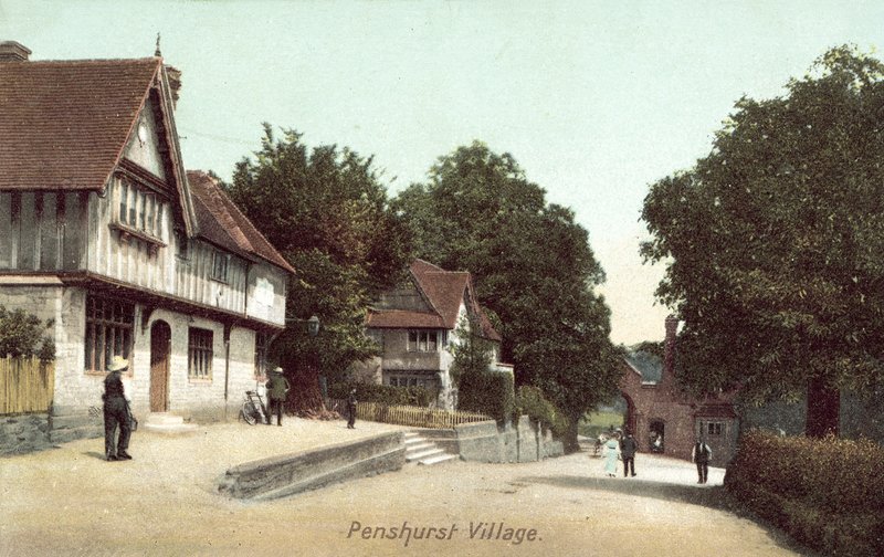 Penshurst Village, Kent (farvefoto) af English Photographer