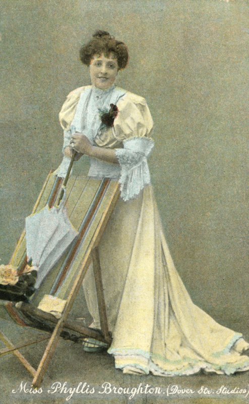 Phyllis Broughton, engelsk sceneskuespillerinde (foto i farver) af English Photographer