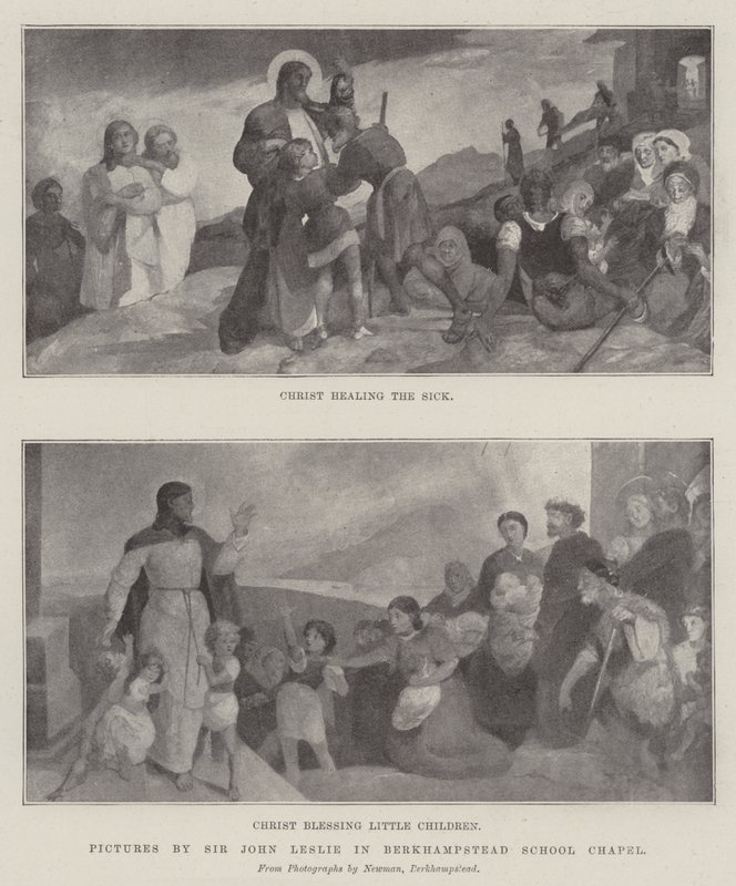 Billeder af Sir John Leslie i Berkhampstead School Chapel af English Photographer