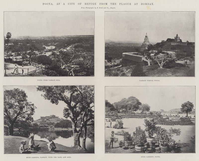 Poona, som en tilflugtsby fra pesten i Bombay af English Photographer