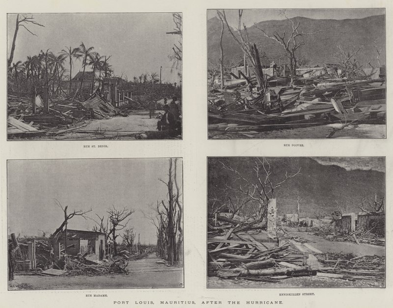 Port Louis, Mauritius, efter orkanen af English Photographer