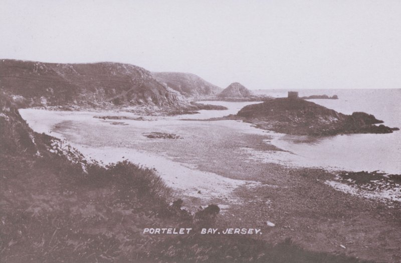 Portelet Bay, Jersey (s/h-billede) af English Photographer