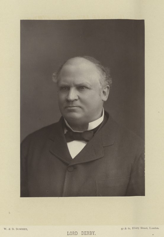 Portræt af Edward Stanley, Earl of Derby af English Photographer