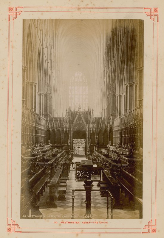 Postkort fra Choir of Westminster Abbey af English Photographer