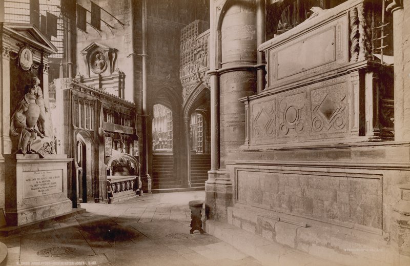 Postkort med et billede af Choir Ambulatory i Westminster Abbey af English Photographer