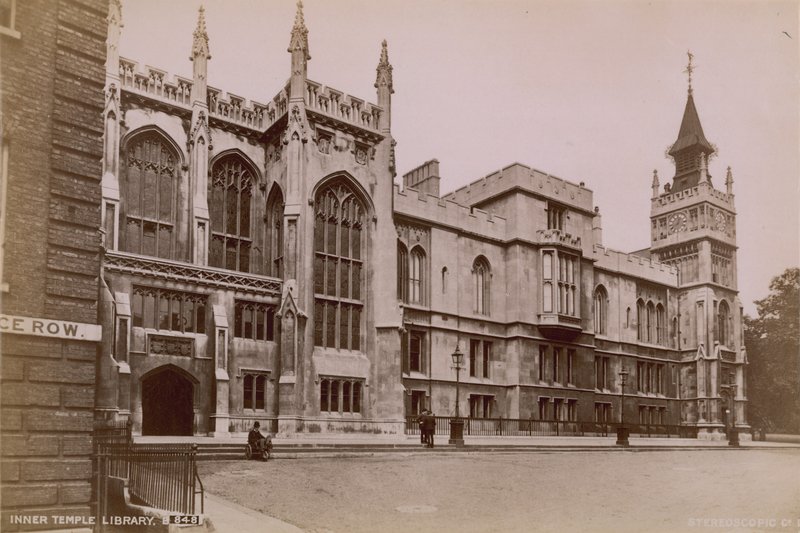 Postkort med Inner Temple Library af English Photographer