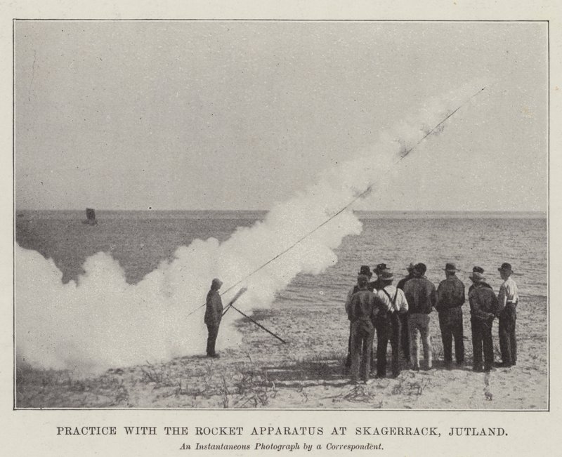 Øv med Raketapparatet ved Skagerrack, Jylland af English Photographer