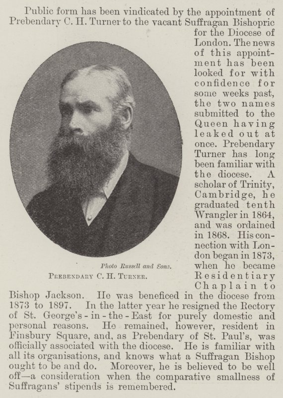 Præbendær CH Turner af English Photographer