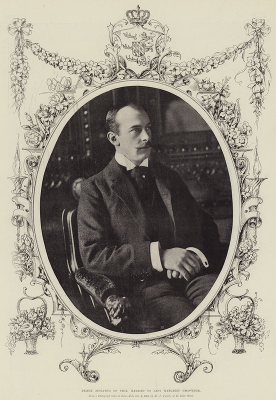 Prins Adolphus af Teck, gift med Lady Margaret Grosvenor af English Photographer