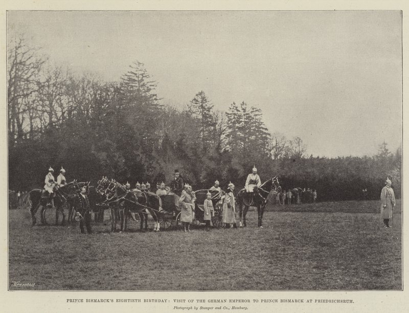 Prins Bismarcks 80-års fødselsdag, besøg af den tyske kejser hos prins Bismarck i Friedrichsruh af English Photographer