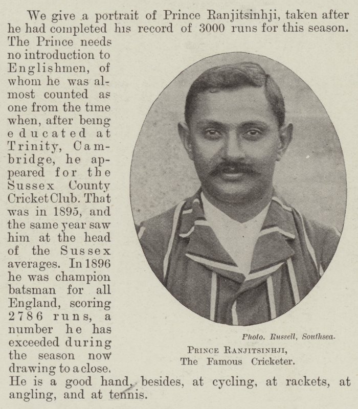 Prins Ranjitsinhji, den berømte cricketspiller af English Photographer