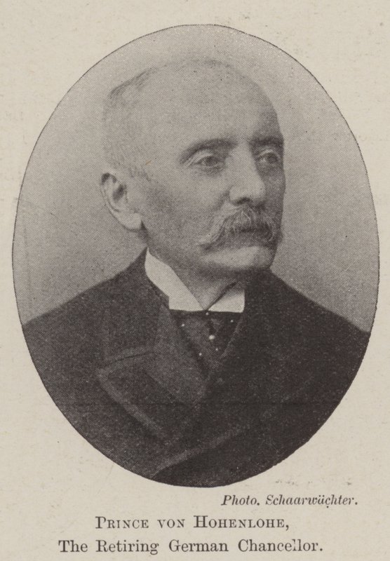 Prins von Hohenlohe, den afgående tyske kansler af English Photographer