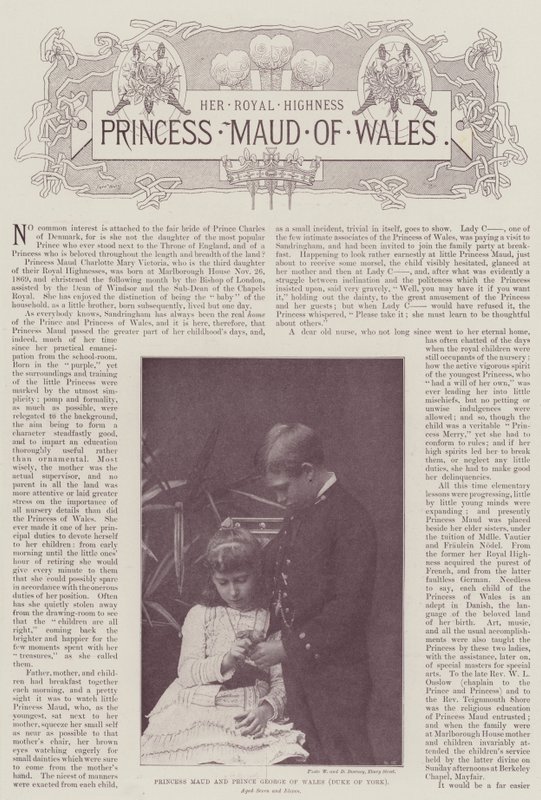 Prinsesse Maud og prins George af Wales (hertug af York) af English Photographer