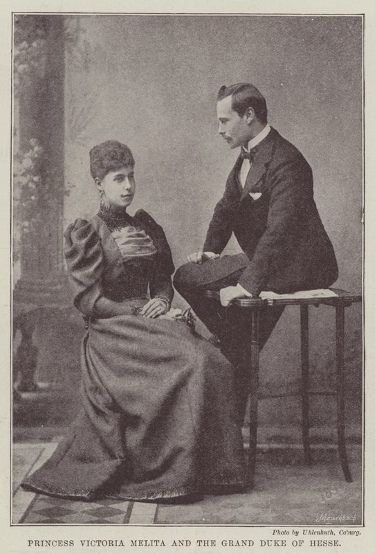 Prinsesse Victoria Melita og storhertugen af Hessen af English Photographer